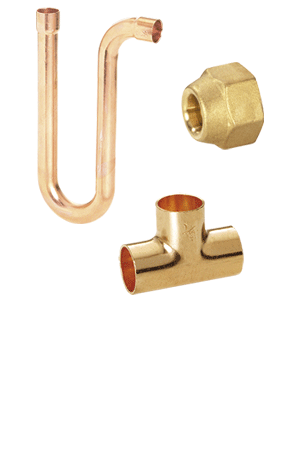 refrigeration siphon, refrigeration nut, and copper tee